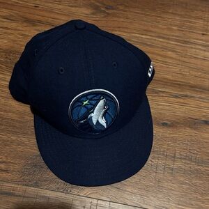 Minnesota Timberwolves New Era Navy Blue Hat with Logo Size 7 1/4